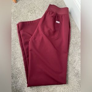 Figs Women’s Size Small Maroon Wine Color Straight Leg Scrub Pants Bottoms